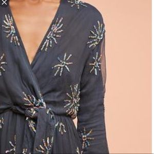 Anthropologie Celine Long Dress Slate. New!